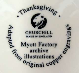 Pair Churchill Myott Archive Thanksgiving Salad Plates  