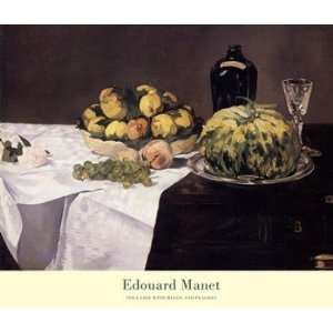  Still Life with Melons and Peaches Poster by Edouard Manet 