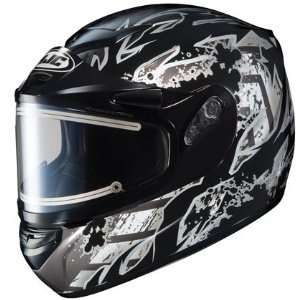  HJC CS R2 Skarr Black Snowmobile Helmet Electric Shield Lg 