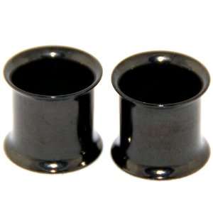   Color Anodized Black, Size 00G Gauge or 10mm, Sold as a Pair) Jewelry