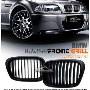    03 BMW E39 Sport Grill   Black Painted Wide Kidney Grill: Automotive