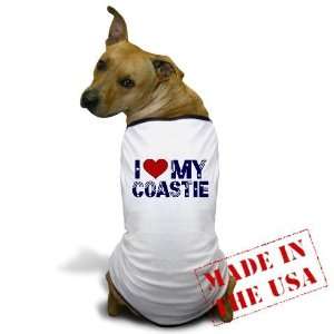  I love heart my Coastie Military Dog T Shirt by  