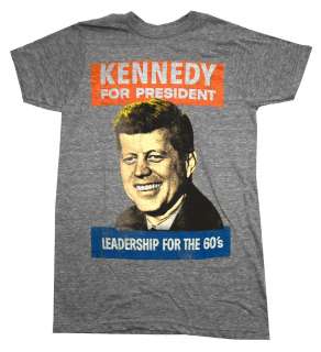 JFK John F Kennedy For President 60s Political Vintage Style T Shirt 