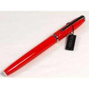  Picasso Vivid Red & Silver Fountain Pen with Push in Style 
