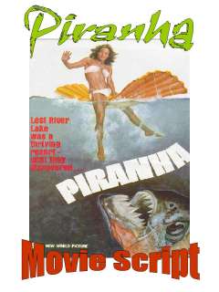 Joe Dante PIRANHA (1978) Movie Script   Rare Find  