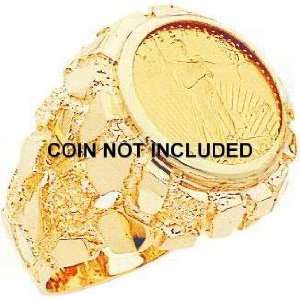  14K Gold 1/10oz American Eagle Coin Ring Sz 8: Jewelry