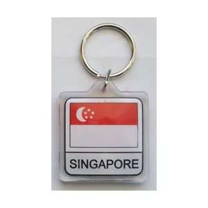  Singapore   Country Lucite Key Ring: Patio, Lawn & Garden