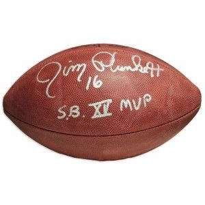 Autographed Jim Plunkett Football   Tagliabue SBXV MVP   Autographed 