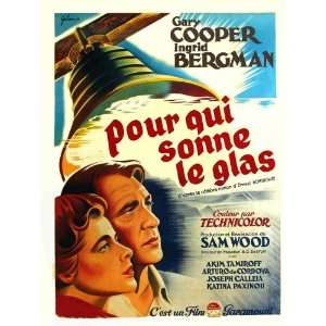   French 27x40 Gary Cooper Ingrid Bergman Akim Tamiroff: Home & Kitchen