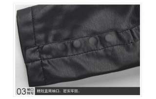 Mens PU Winter Leather Warm Jacket Coat Size M L XL XXL  
