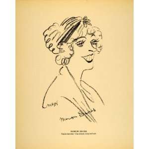  1938 Marion Davies Comedienne Henry Major Lithograph 