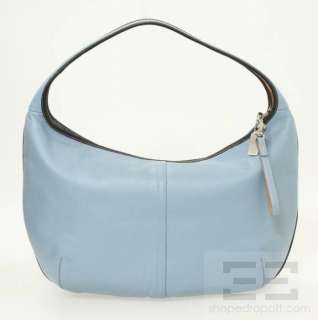 Coach Light Blue & Navy Leather Hobo Bag NEW  