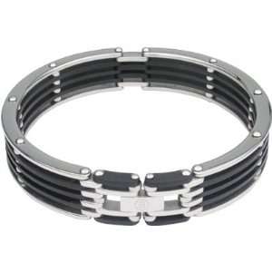    NeW Modular Stainless Steel & Plastic Cuff Bracelet MEN: Jewelry