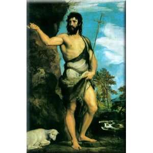   John the Baptist 19x30 Streched Canvas Art by Titian