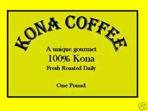 100% Kona   Ground Coffee   One pound Bag Fresh Roasted  