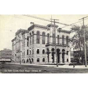 1910 Vintage Postcard   LaSalle County Court House   Ottawa Illinois