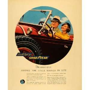  1935 Ad Good Year Tires Double Eagle Car Rubber Art 