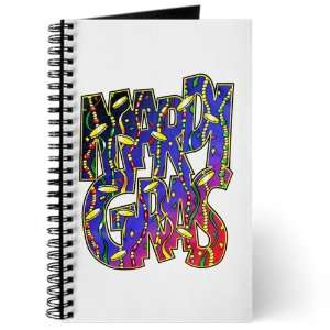 Journal (Diary) with Mardi Gras Fat Tuesday Celebration with Beads on 