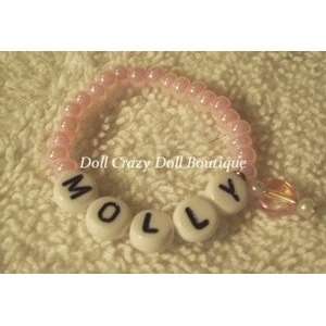  New Pink Heart Doll Name Bracelet for Molly Toys & Games