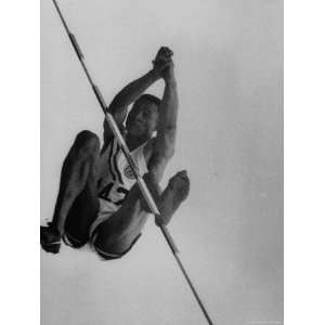  Man Doing the High Jump at Pan American Games Photographic 