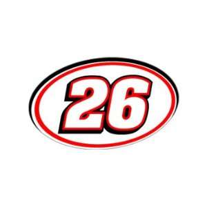   : 26 Number   Jersey Nascar Racing Window Bumper Sticker: Automotive