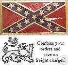 Confederate States License Plate Gold Battle Flag NEW