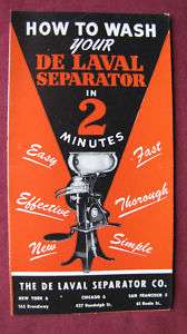 vintage delaval advertising brochure cream separator  