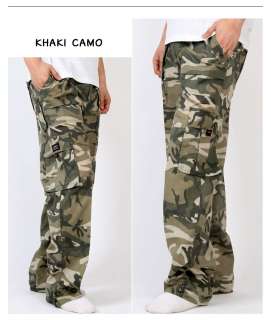 MENS ARMY FASHION COMBAT CARGO CAMO MILITARY STYLE TROUSERS PANTS 30 