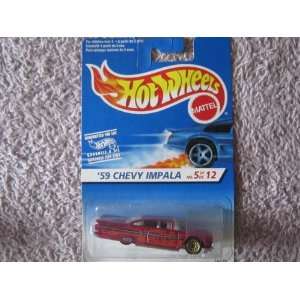  Hot Wheels 1996 Purple 59 Chevy Impala: Toys & Games