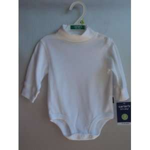   Boys Long sleeve Cotton Knit Turtleneck Bodysuit White 18 Months Baby