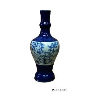  Chinese Porcelain Scenery Painted Blue Vase: Home 