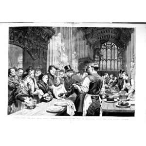  1883 LORD MAYORS BANQUET FOOD POOR PEOPLE LONDON ART: Home 
