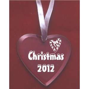  Glass Heart Christmas Candy Cane 2012 Ornament Everything 