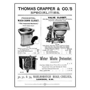  Thomas Crapper Metal Sign: Novelty Decor Wall Accent: Home 