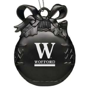  Wofford College   Pewter Christmas Tree Ornament   Black 