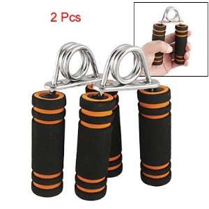 Como Blk Orange Foam Coated Handle Exercise Hand Grips Pair  