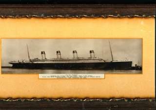WHITE STAR LINE RMS OLYMPIC. TITANIC RARE FRAMED DISASTER RELIEF PHOTO 