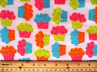 New Sprinkle Cupcakes Fabric BTY Food Sweets Desserts Kitchen  