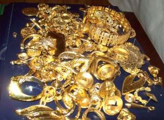 335 Grams Gold Plated Recovery Scrap Jewelry Lot  