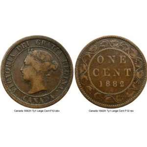  1882 Canadian large Cent    Scarce 