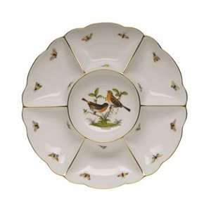  Herend Rothschild Bird Sectioned Appetizer Dish