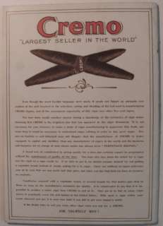 Cremo Cigar Florodora Tag Co.Tobacco Tags Bands Premium Catalog 1905 