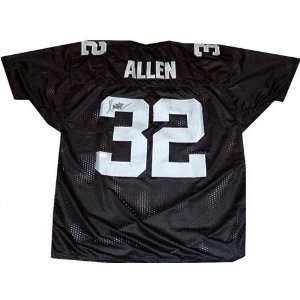  Marcus Allen Autographed Black Pro Style Jersey: Sports 