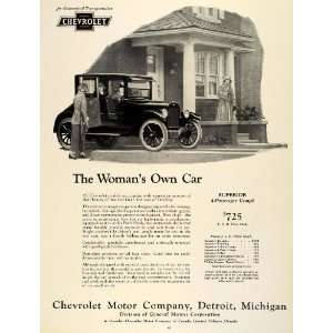  1924 Ad Antique Chevrolet Superior 4 Passenger Coupe 