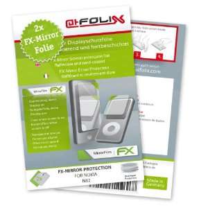  2 x atFoliX FX Mirror Stylish screen protector for Nokia N82 