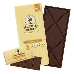 Scharffen Berger, Semisweet Chocolate, 12   3 Ounce Bars  