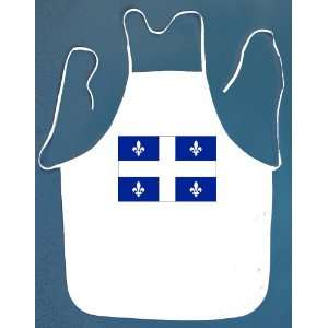  Quebec Flag BBQ Barbeque Apron with 2 Pockets: Patio, Lawn 