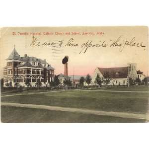  1909 Vintage Postcard St. Josephs Hospital, Catholic 