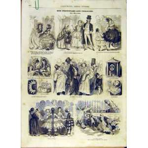  Tuileries Comic Sketches Marcelin French Print 1854
