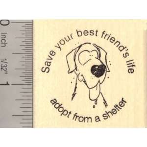 : Save your best friends life Rubber Stamp (dog adoption and rescue 